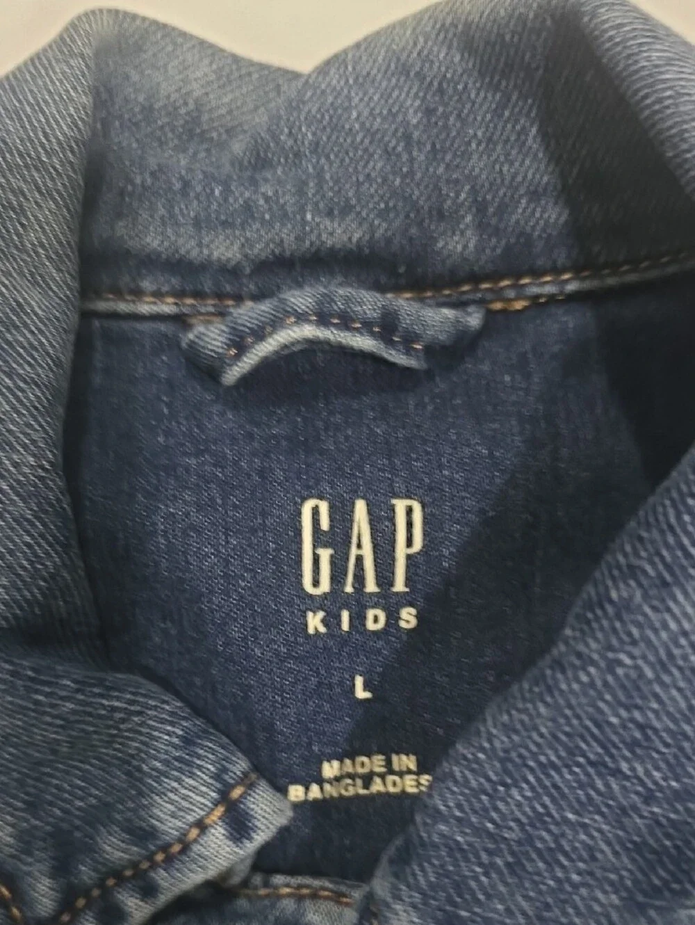 GAP Kids Dark Blue Denim Jacket - Button-Front Trucker
